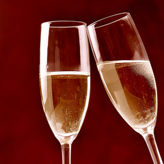 Celebration with champagne
