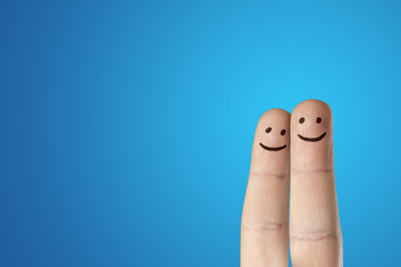 Painted finger smiley