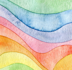Abstract wave watercolor painted background