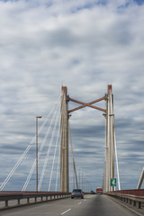 Fototapeta na wymiar Zarate Brazo Largo Bridge, Entre Rios, Argentyna