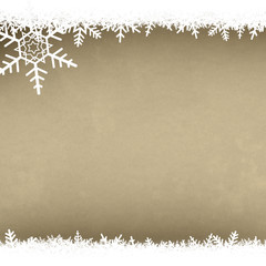 Cream Parchment Abstract Christmas Winter Snowflake Background w