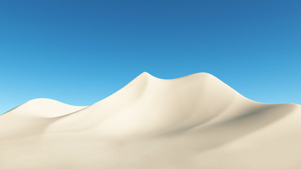 Fototapeta na wymiar desert on a background of blue sky