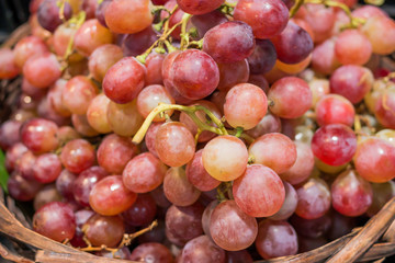 Close up grape on fruit stall
