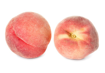peach fruit isolated on white background