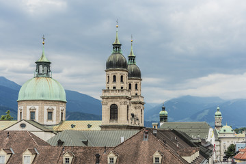Fototapeta na wymiar Cathedral of St. James in Innsbruck, Austria.