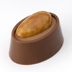 chocolate truffle with almond on top