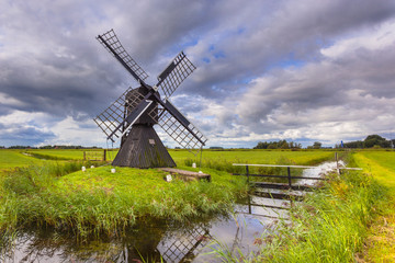 Dutch Wooden Windmill