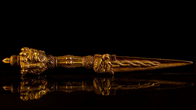 kila (Buddhism) Tibetan 3 sided ritual knife.