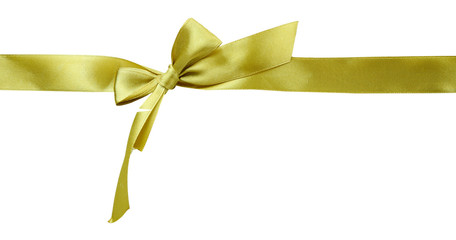 Color gift satin ribbon bow, isolated on white