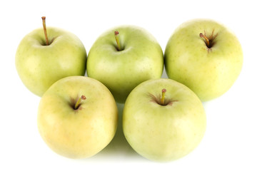 Juicy apples isolated on white