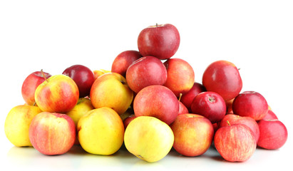 Fototapeta na wymiar Juicy apples isolated on white