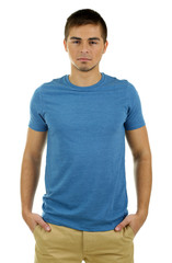 Fototapeta premium Handsome young man isolated on white