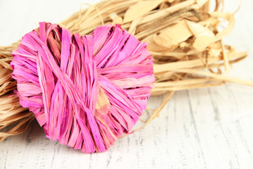 Decorative straw for hand made and heart of straw,