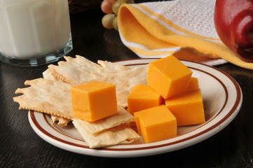 Flatbread crackers and cheese