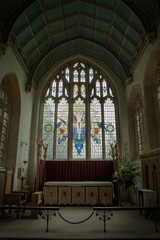 Fototapeta premium Stained glass window in church