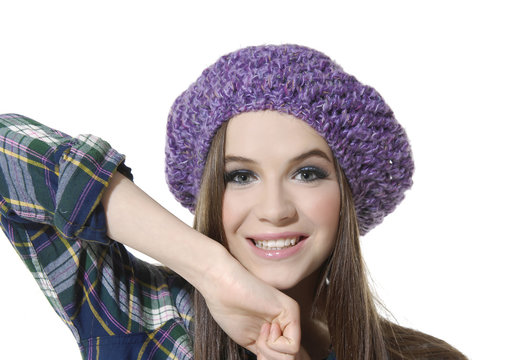 Fototapeta Shot of an attractive young smile girl