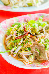 Spicy liver salad