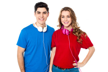 Fototapeta premium Young musical couple in love