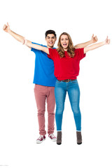 Obraz premium Young couple enjoying their day
