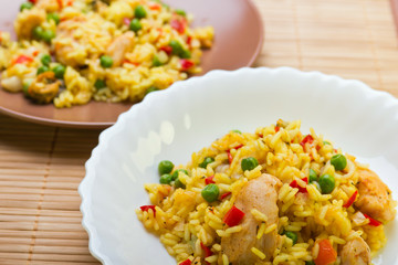 paella with seafood