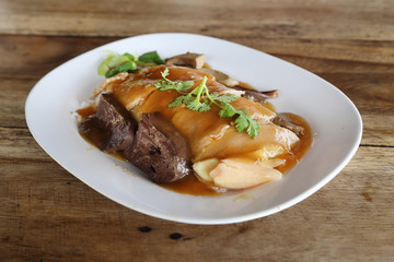 Rice with roast duck