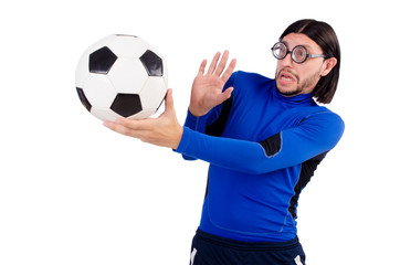 Football player isolated on the white background