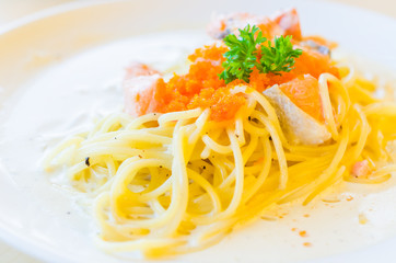 Salmon pasta