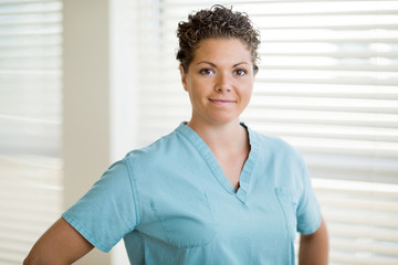 Beautiful Female Nurse In Scrubs