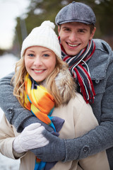 Obraz premium Couple in winterwear