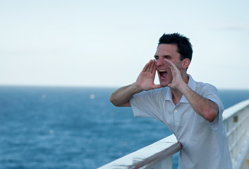 Man screaming 
