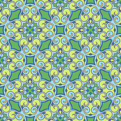 green and blue pattern