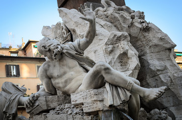 Statue of Piazza Navona. Rome