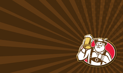 Bavarian Barman Bartender Retro