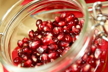 Pomegranate Seeds in a Jar