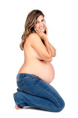 Pregnant in jeans