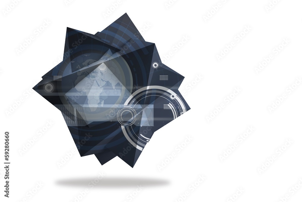 Poster interface on abstract screen
