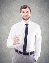 Man with a glass