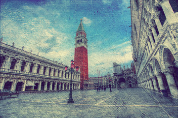 Venice. Italy. Picture in artistic retro style.