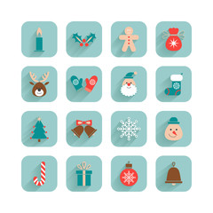 Christmas set different icons