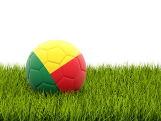Football with flag of benin