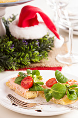 Smoked trout crostini for Christmas dinner