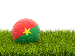 Fototapeta premium Football with flag of burkina faso