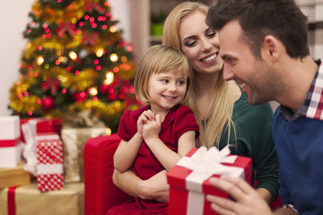 Fototapeta na wymiar Christmas time spending with family