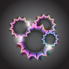 Bright web design circle. Vector