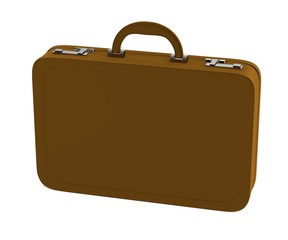 realistic 3d render of suitcase