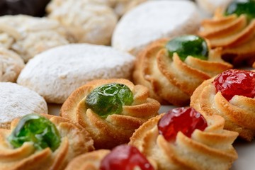 Pasticceria secca su piatto