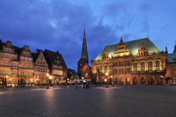 Bremen citycenter with city hall