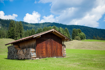 Obraz premium A hut in the alps