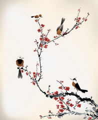 Plakaty  malowanie ptaków