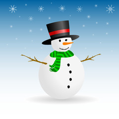 snowman winter color vector